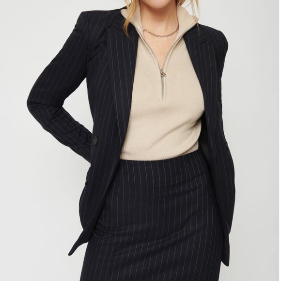 MEXX | Pinstripe Skirt Suit - Size 8 - Picture 2 of 12